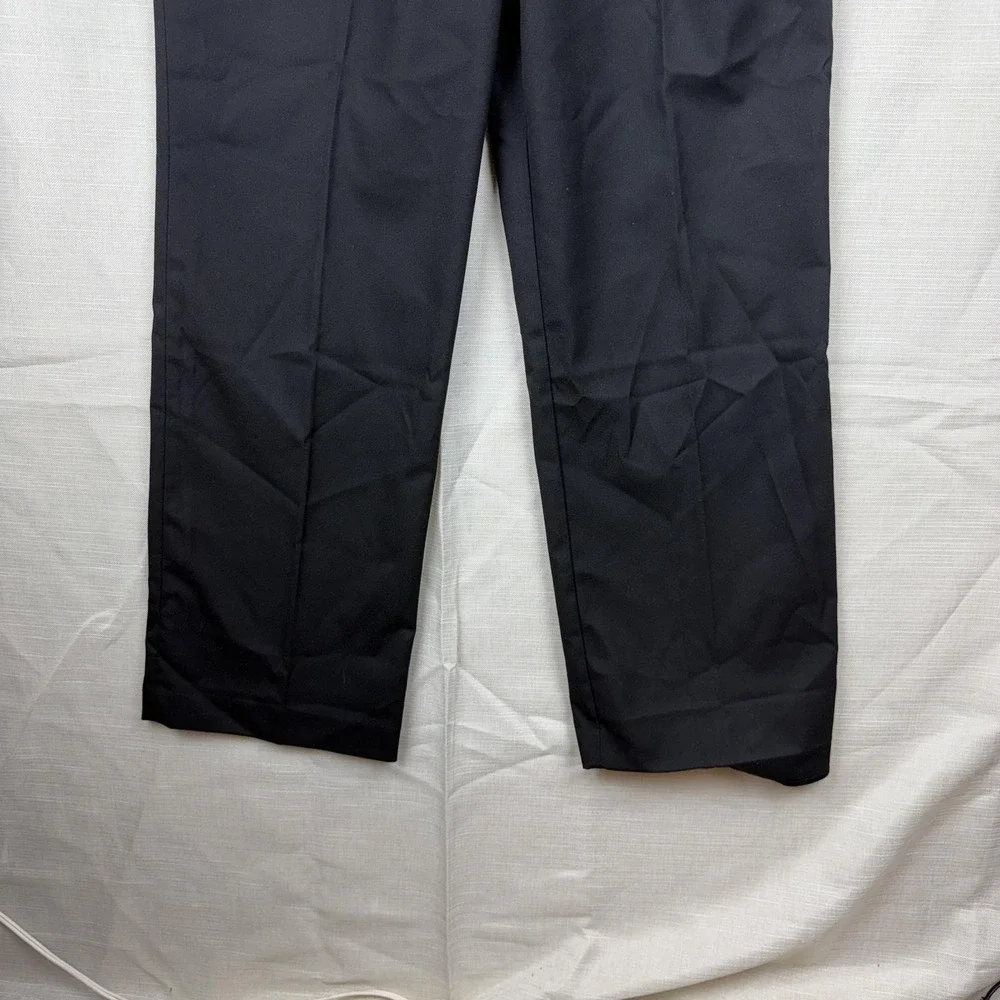Madewell Dress Pants Womens 10 Black Slouchy Straight Twill Pull‎ On Work Office